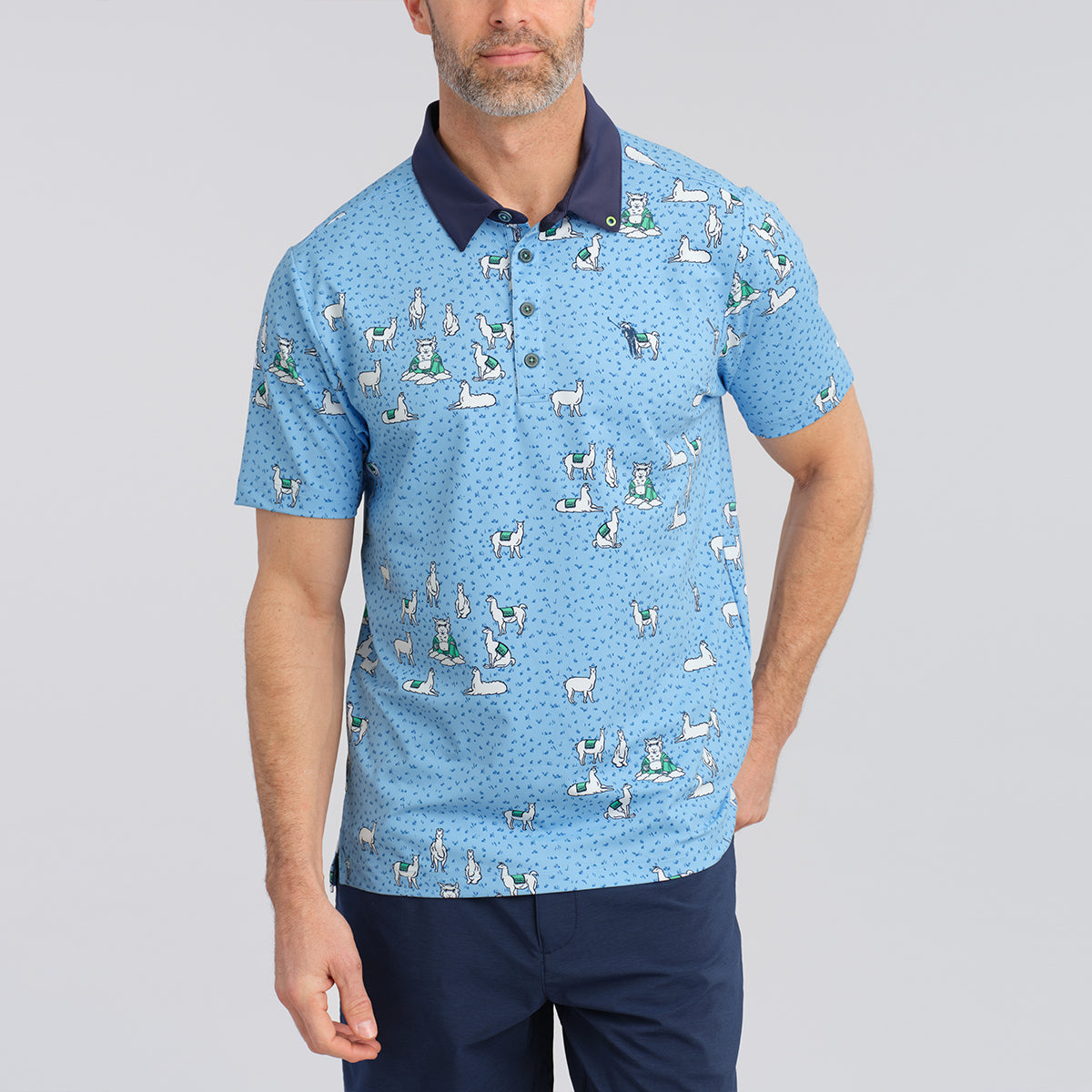 Shop William Murray Golf | The Llama Men's Polo | The Chivery