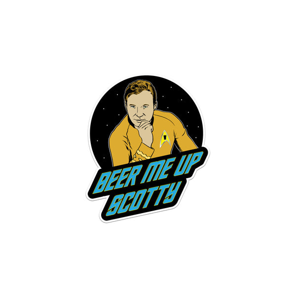 Beer Me Up Scotty Sticker