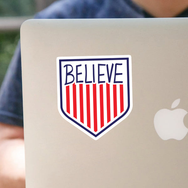 Believe Crest Sticker