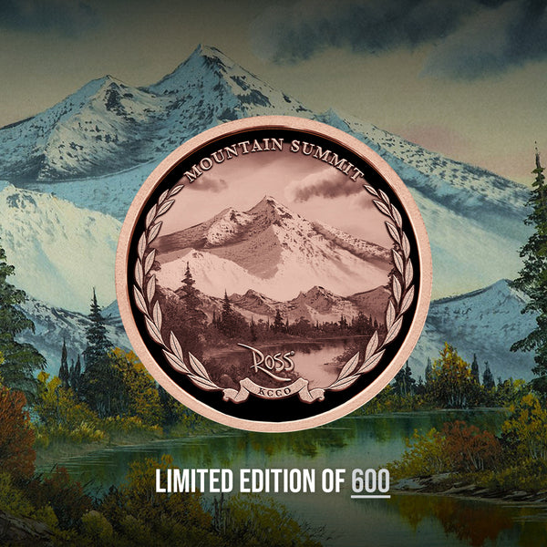 Bob Ross Mountain Summit Copper Coin 1 oz