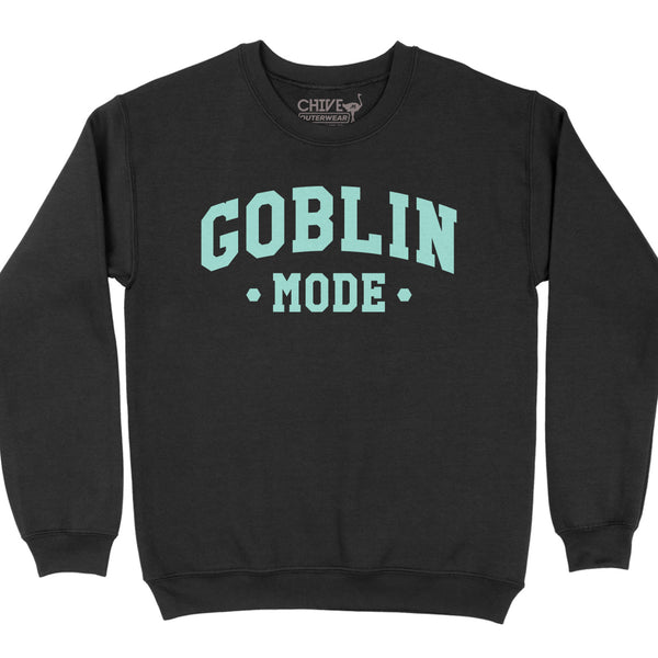 Goblin Mode Mint Print Unisex Pullover Crewneck