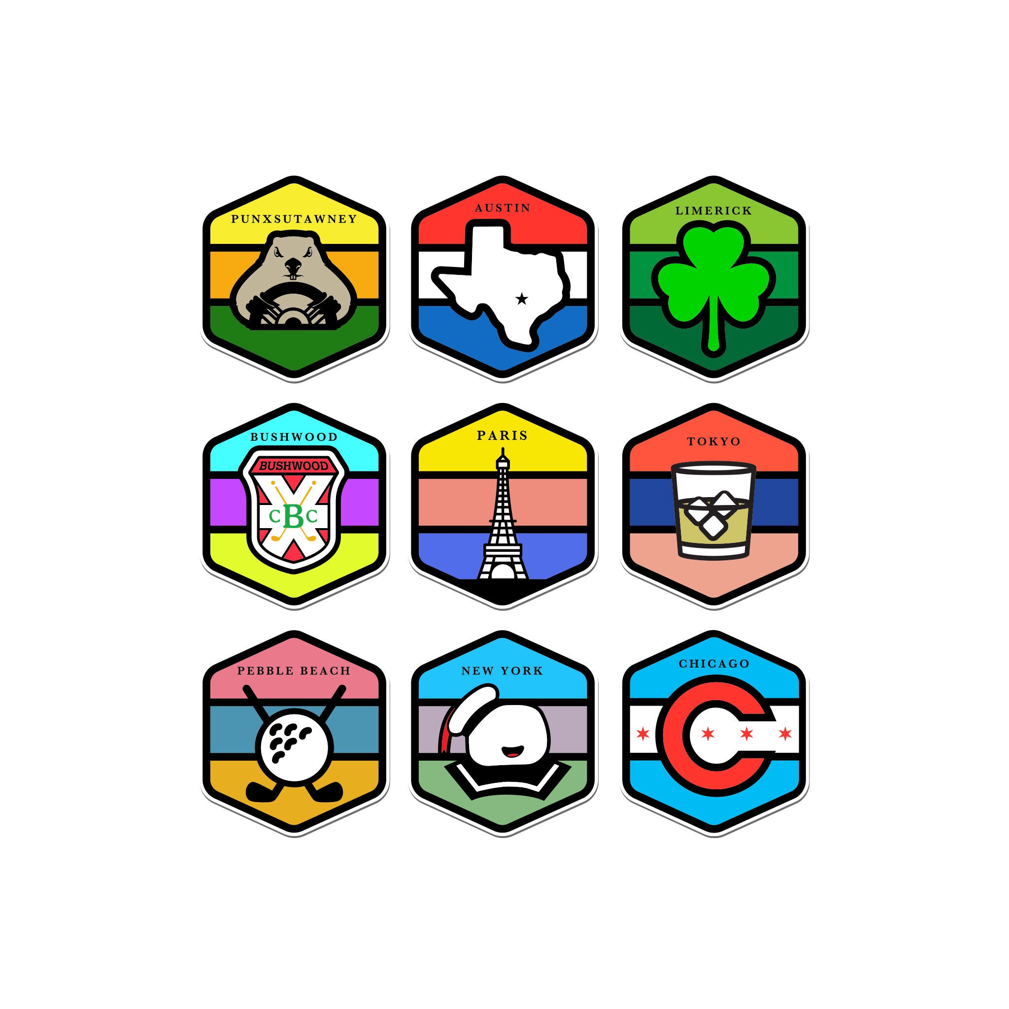 Destination Token Sticker Sheet – The Chivery