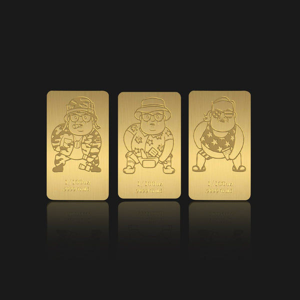 Farley 1/100th oz Gold Bar May, June, July Bundle