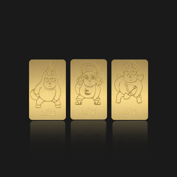 Farley 1/100th oz Gold Bar Feb, Mar, Apr Bundle