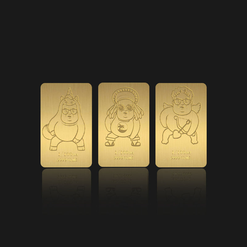 Farley 1/100th oz Gold Bar Feb, Mar, Apr Bundle