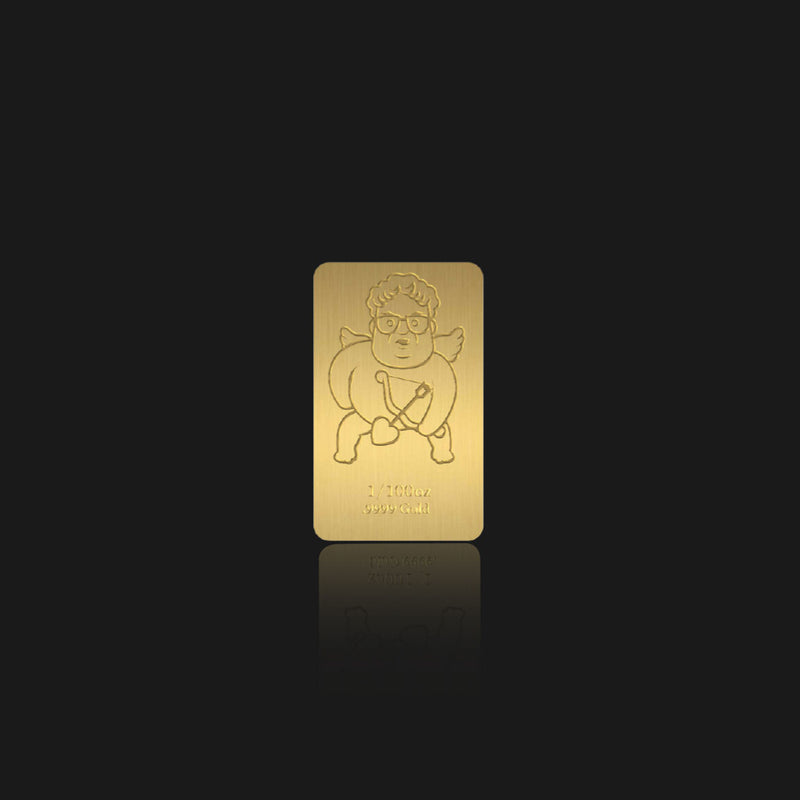 Farley "Cupid" 1/100th oz Gold Bar - February