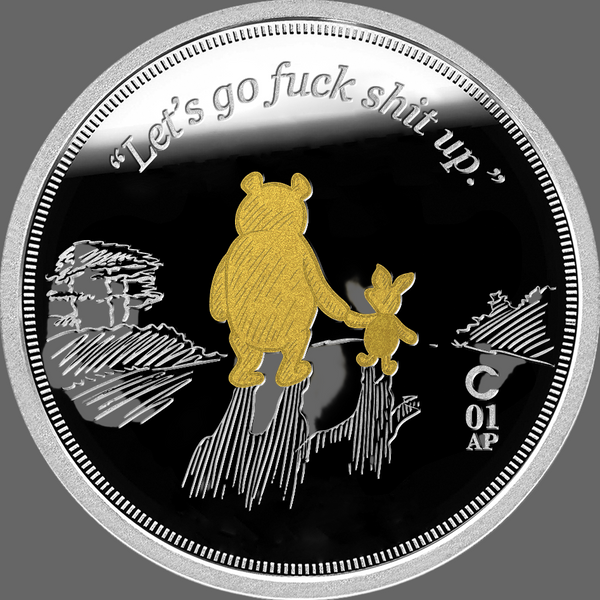 Silver and gold coin
