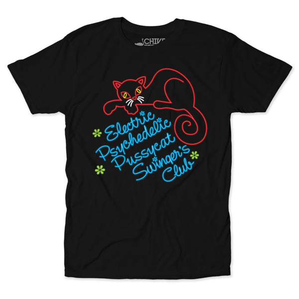 Electric Psychedelic Pussycat Swingers Club Unisex Tee