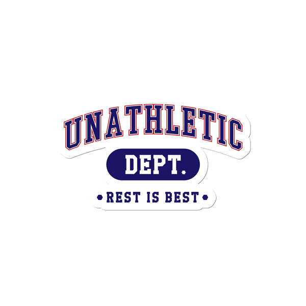 Unathletic Department Sticker