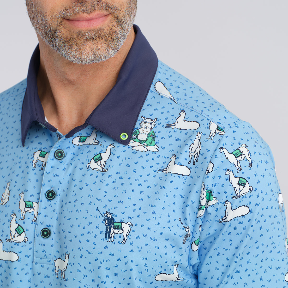 Shop William Murray Golf | The Llama Men's Polo | The Chivery