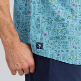 Green Blazer Groove Men's Button Down