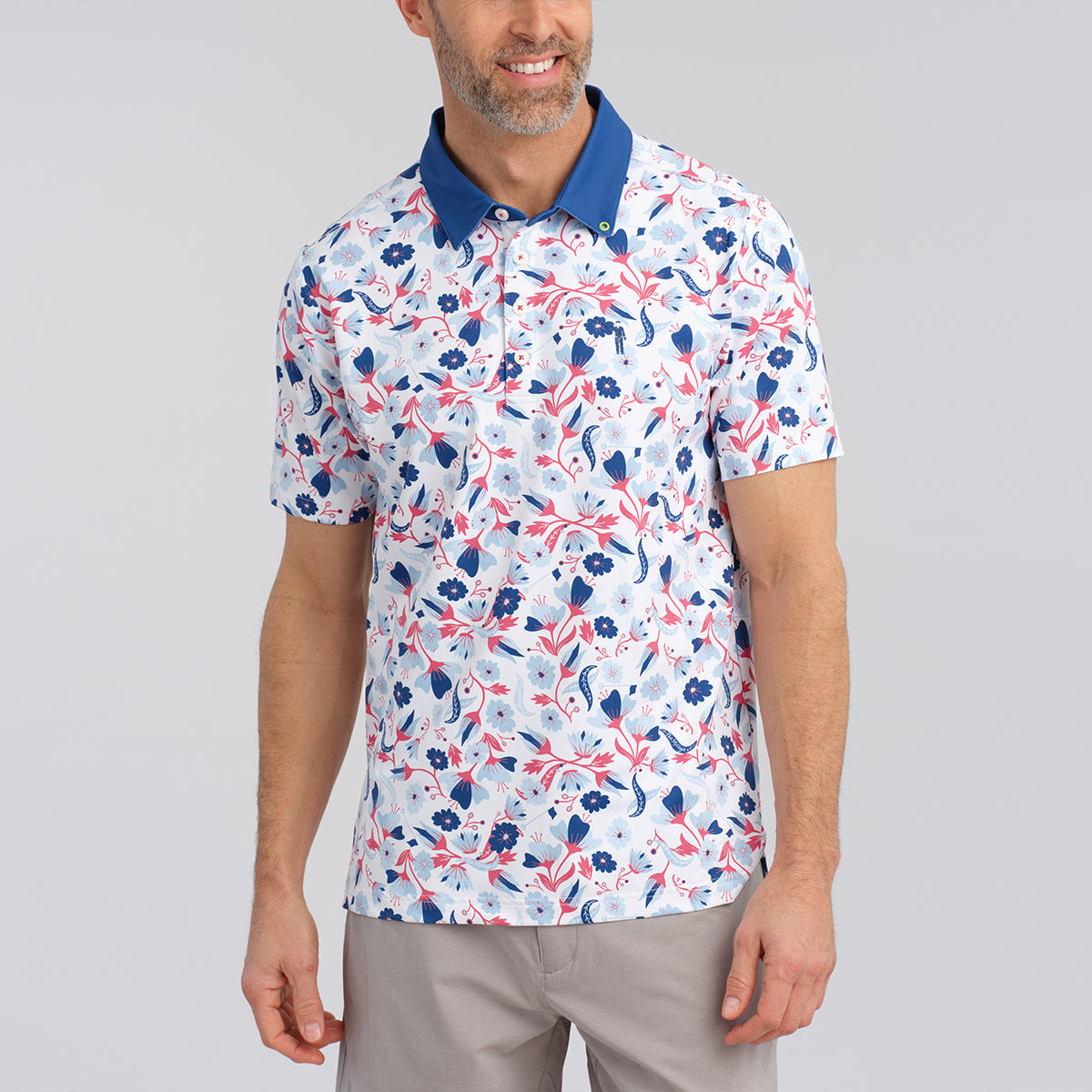 Shop William Murray Golf | In Bloom Men's Polo | The Chivery