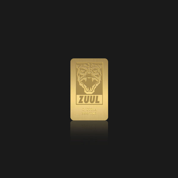 Zuul 1/100th oz Gold Bar