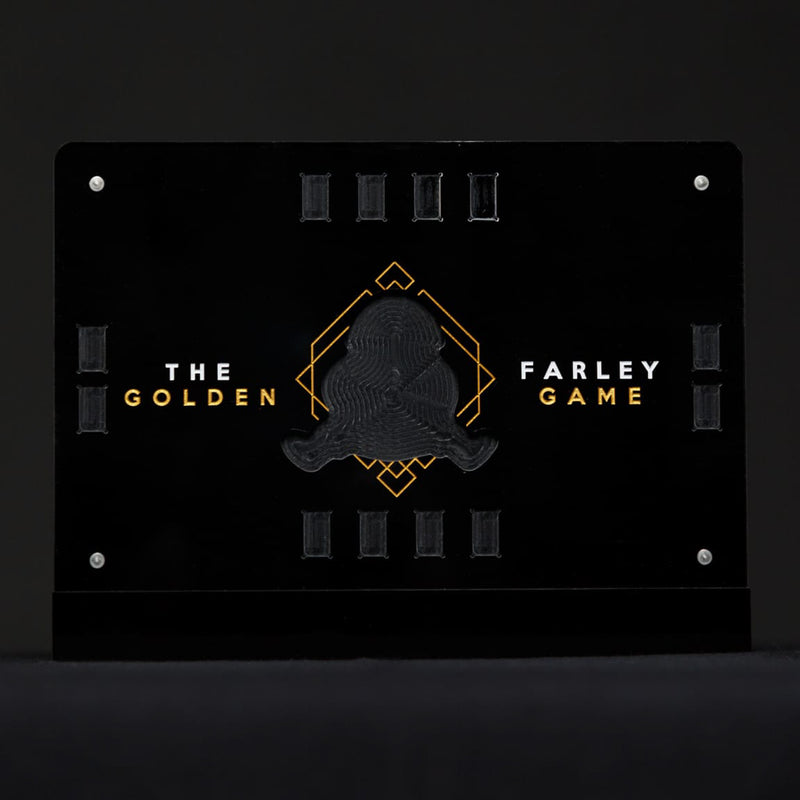 The Golden Farley Game Gold Bar Display Case