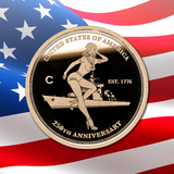 250th Anniversary Bald Eagle Crest Copper Coin 1oz - Navy