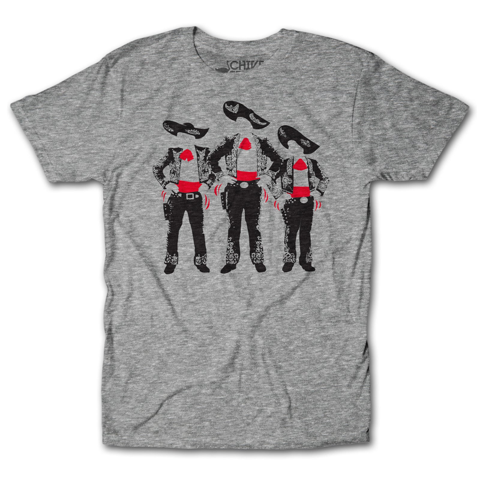 Ostrich Imports Tres Amigos Tee Mens Grey Large